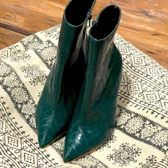 Croc Embossed Ankle Boots - Picture 3 of 5